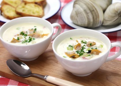 clam chowder, new england clam chowder