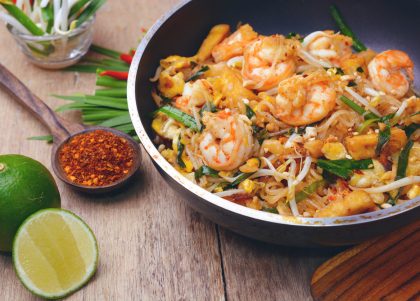 pad thai, shrimp pad thai
