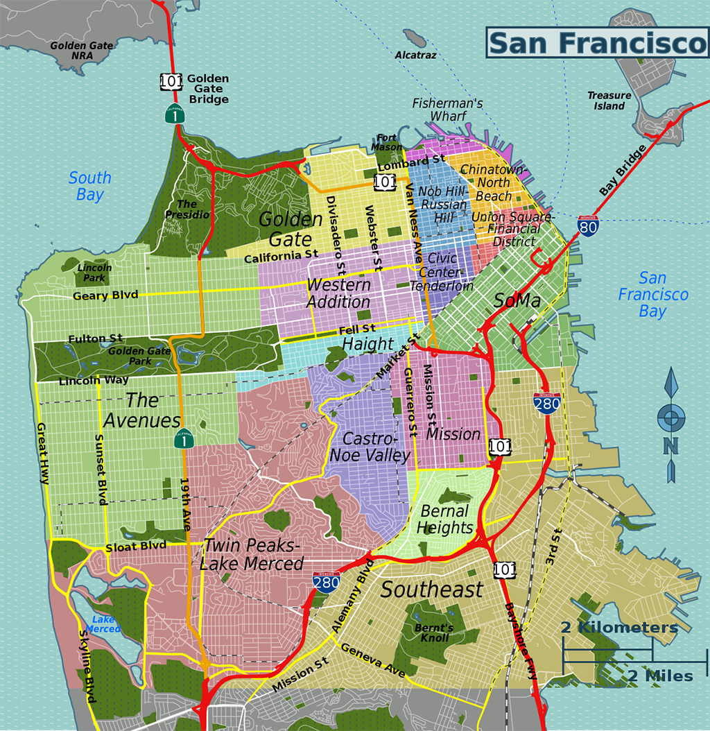 San Francisco districts map.svg